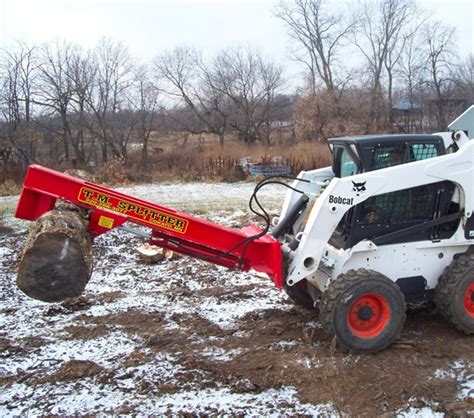 skid steer wood splitter plans|bobcat attachments wood cutter splitter.